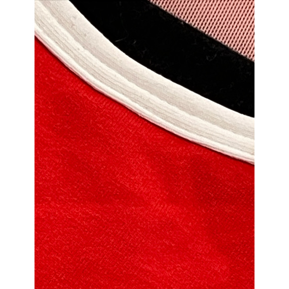 Fabletics Moorea Bra Red White Cropped Longline Workout Athletic Top Bralette - Picture 7 of 9